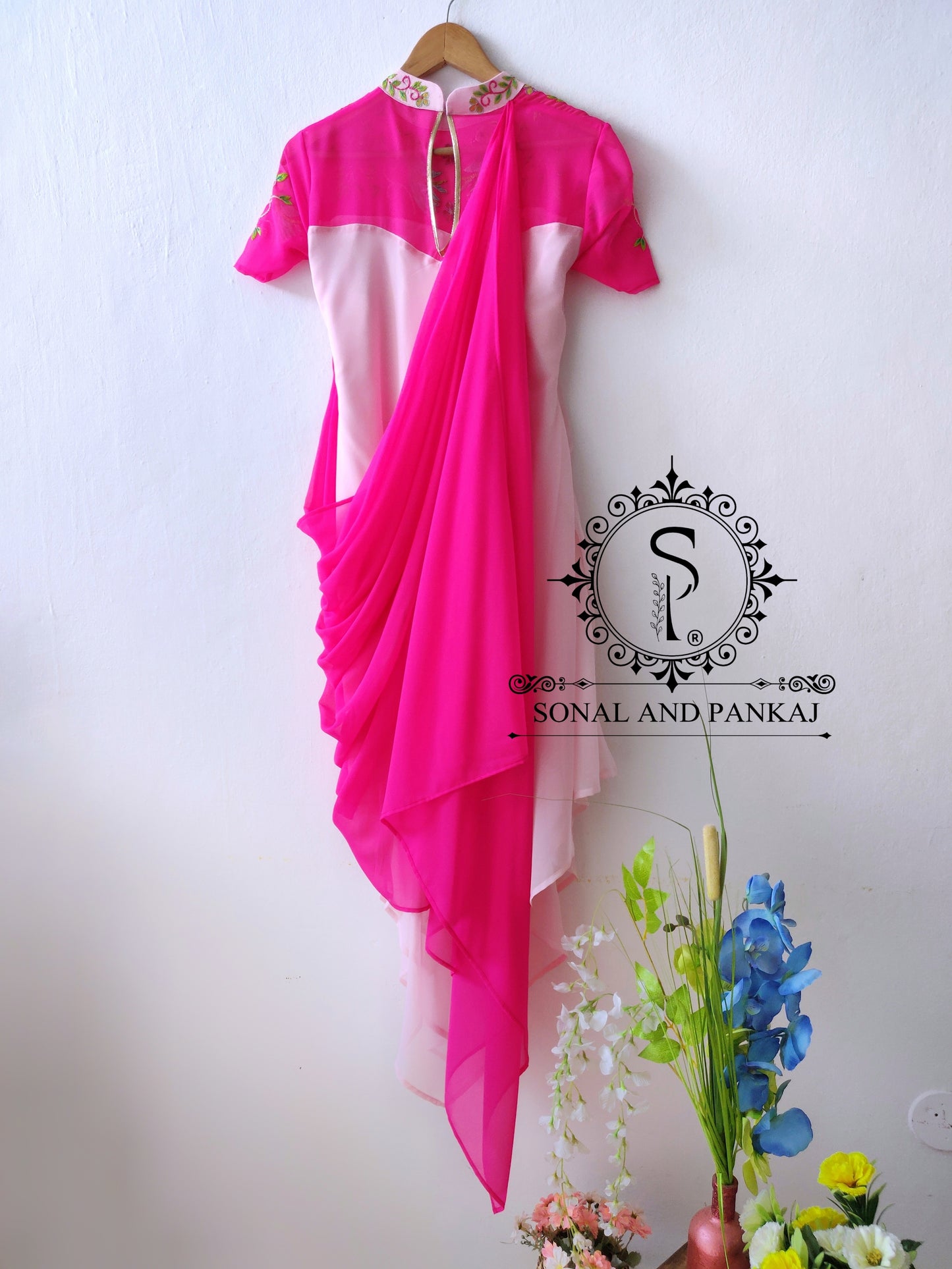 Gorgeous Gotta Patti Hand Embroidered Drape Kurti - RW01462