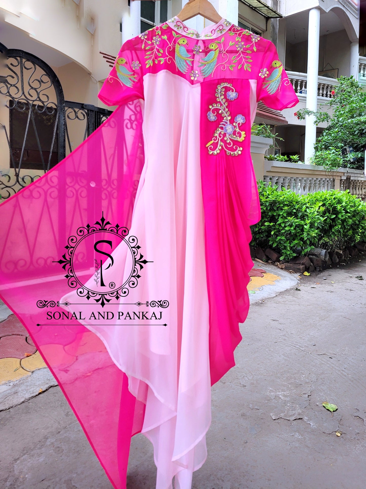 Gorgeous Gotta Patti Hand Embroidered Drape Kurti - RW01462