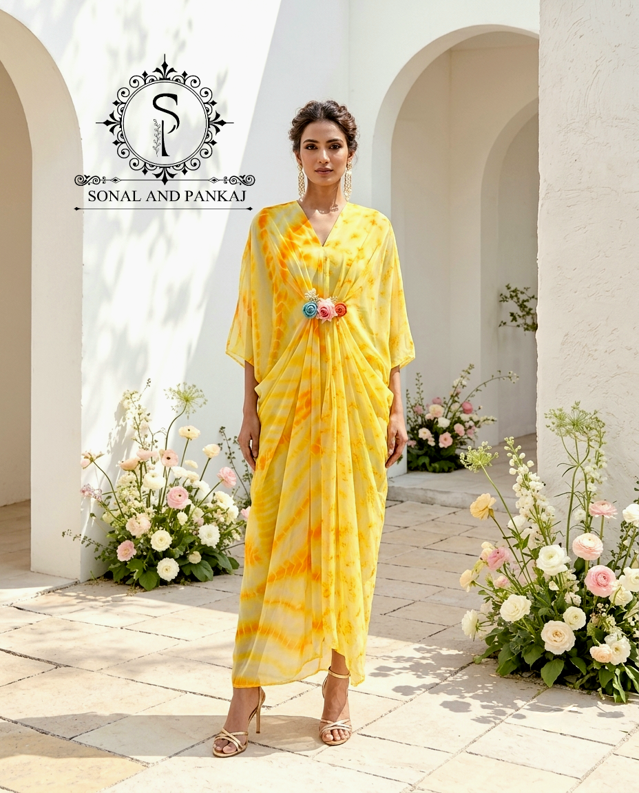 Pushpa - The Designer Shibori Kaftan - RW01760