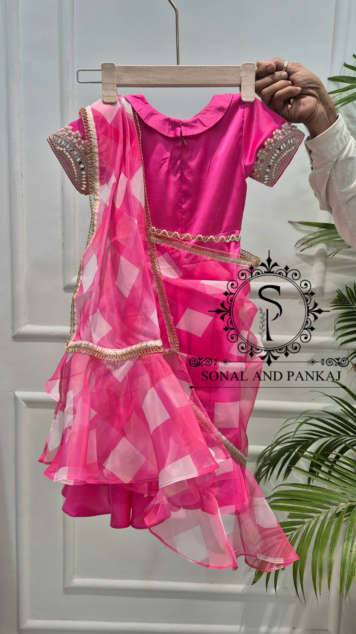 The Indian Barbie Ready To Wear Kids Gown Saree - KD01803