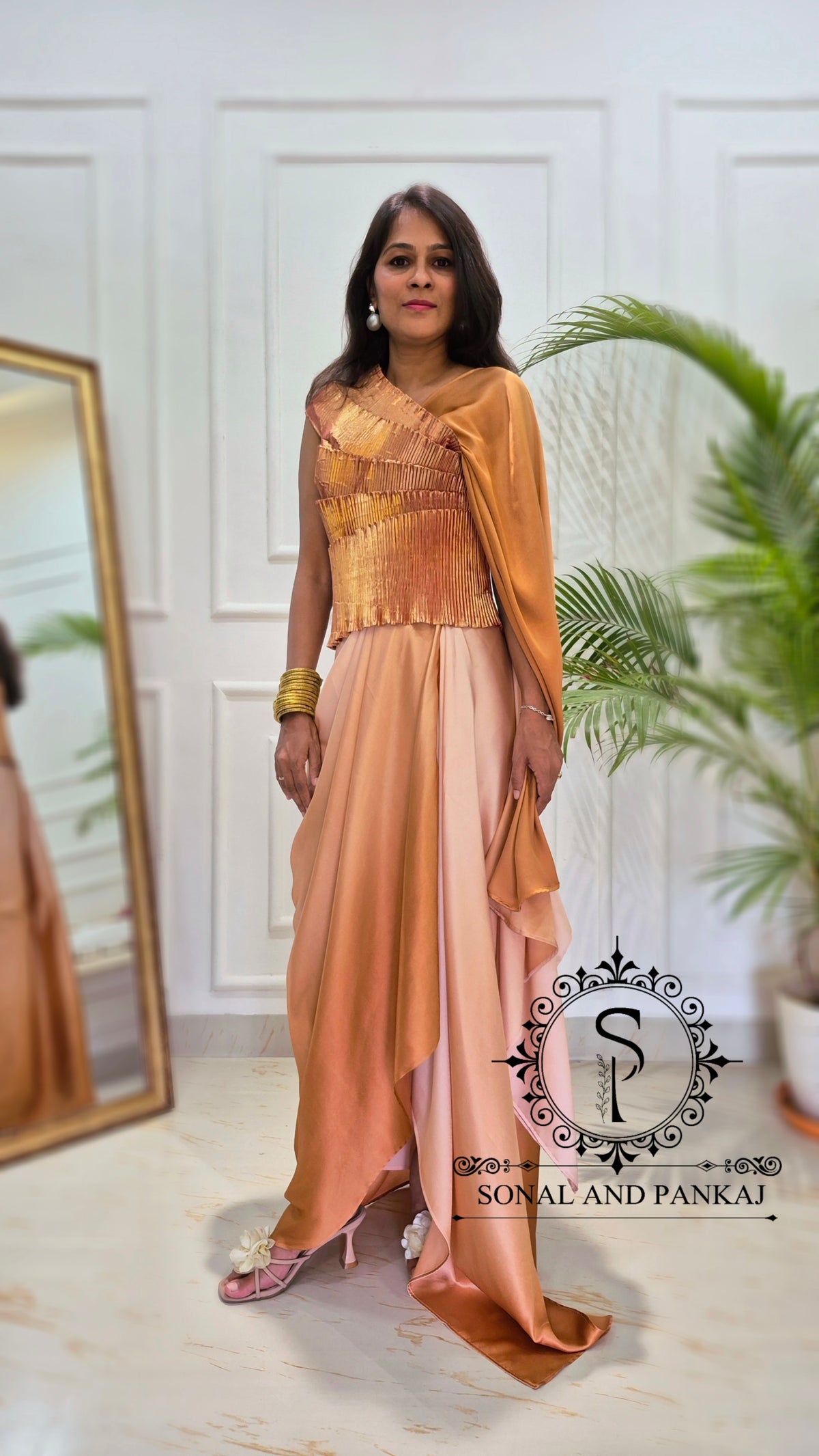 The Cleopatra Drape Delusion - IW01845 (Toasted Caramel)