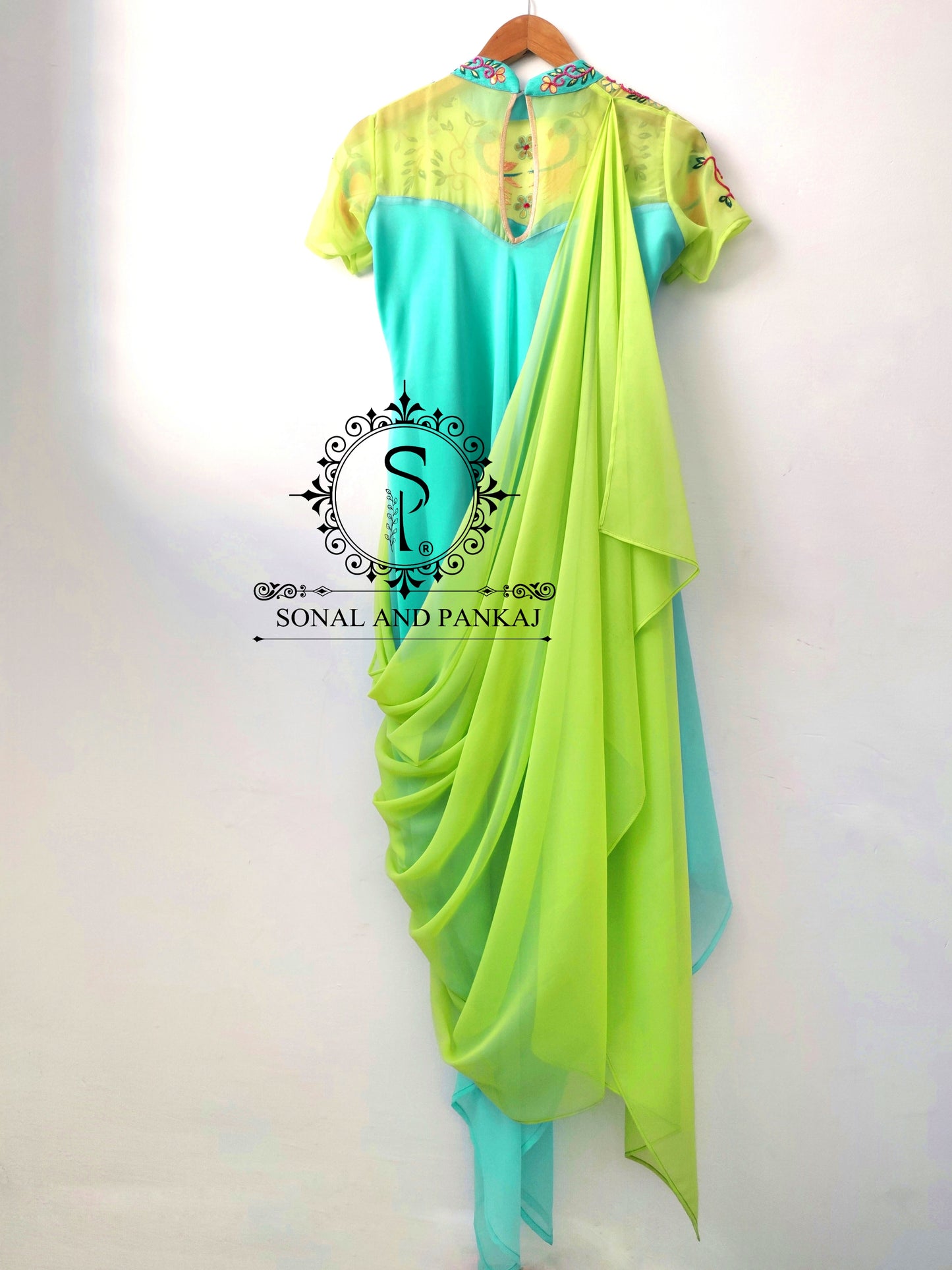 Gorgeous Gotta Patti Hand Embroidered Drape Kurti - RW01462