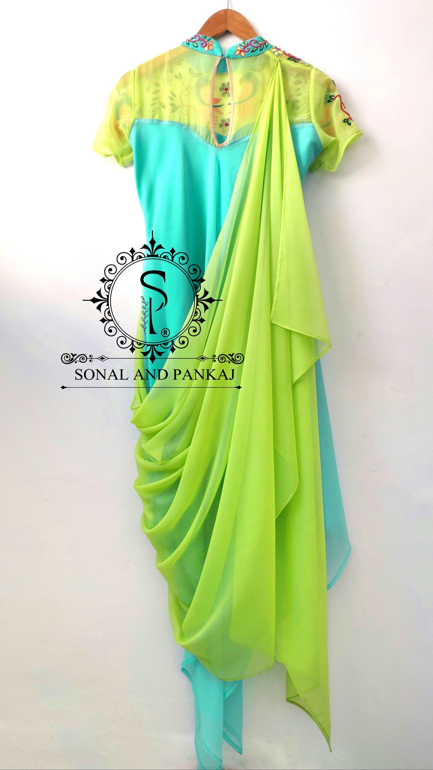 Gorgeous Gotta Patti Hand Embroidered Drape Kurti - RW01462