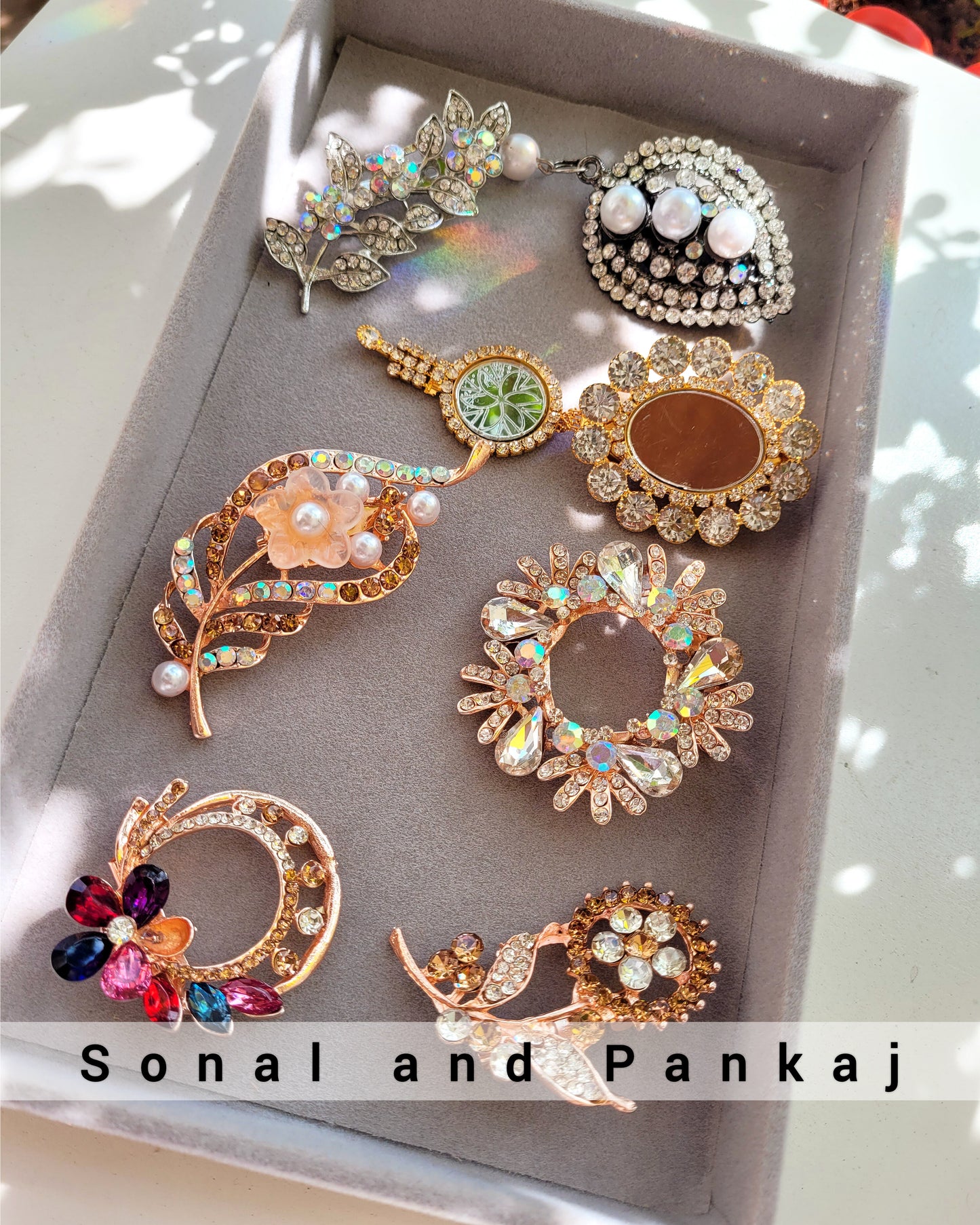 Crystal Garland Brooches (Pack Of 1) - RG01298