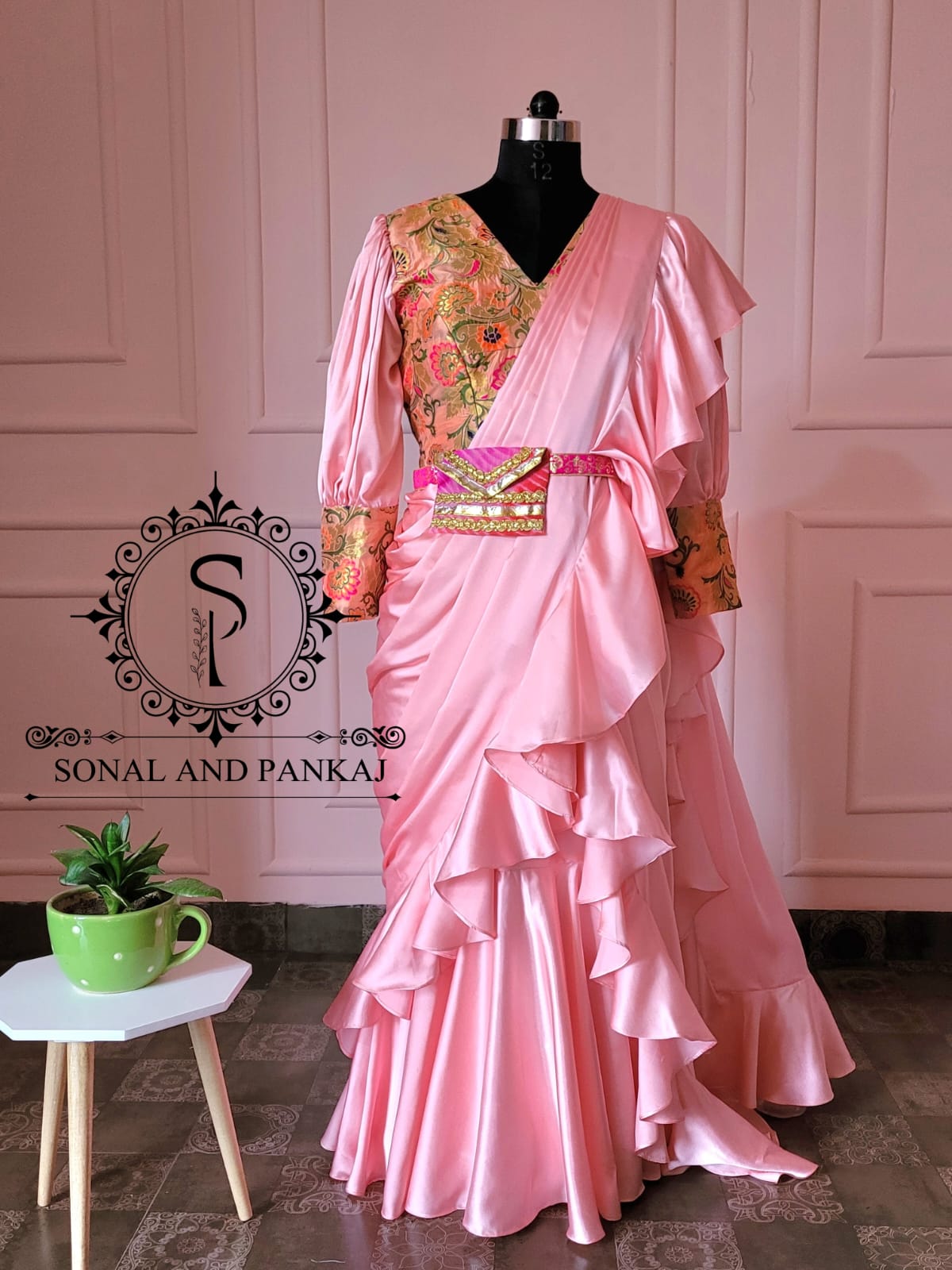 Ready To Wear Drape Gown Saree - GN00837