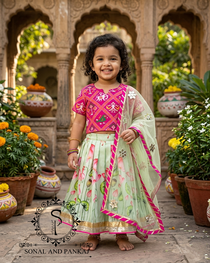 Magnifique Lehenga et chemisier de notre collection Traditions of India - LH00370