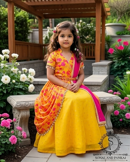 Magnifique Lehenga et chemisier de notre collection Traditions of India - LH00370