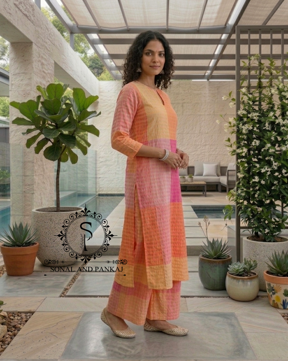 Caftan bleu à imprimé floral - RW01098