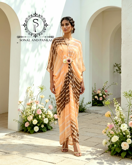 Pushpa - The Designer Leheriya Kaftan - RW01747