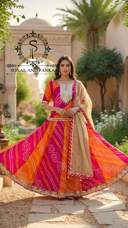 The Utsav Leheriya & Bandhani Lehenga - LH01774