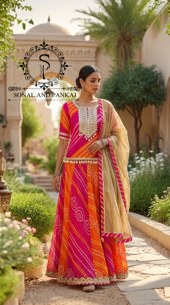 The Utsav Leheriya & Bandhani Lehenga - LH01774