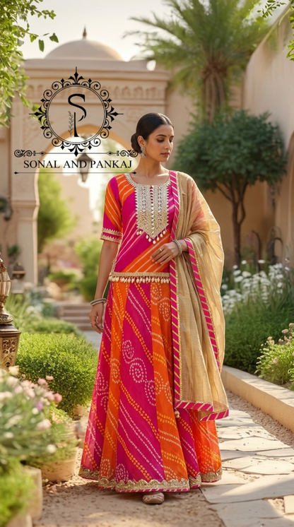 The Utsav Leheriya & Bandhani Lehenga - LH01774