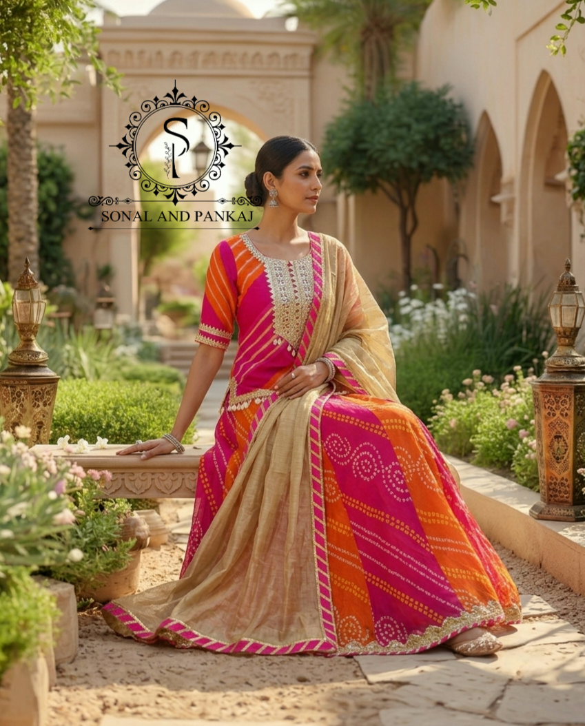 The Utsav Leheriya & Bandhani Lehenga - LH01774