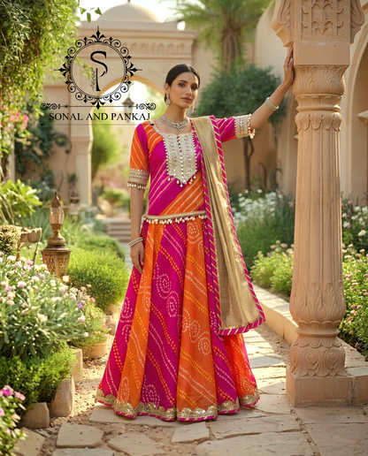 The Utsav Leheriya & Bandhani Lehenga - LH01774