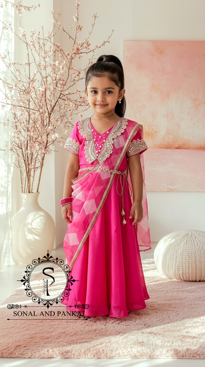 Magnifique Lehenga et chemisier de notre collection Traditions of India - LH00370