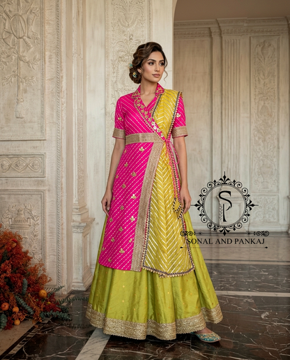 Magnifique Lehenga et chemisier de notre collection Traditions of India - LH00370