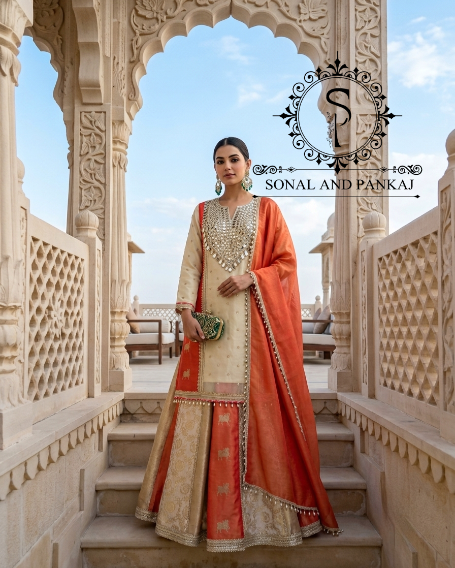 Reflections of Banaras Indowestern Lehenga - LH01828