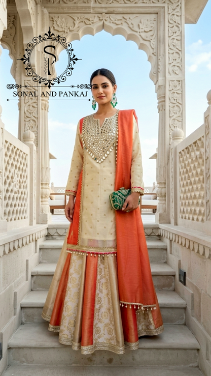Reflections of Banaras Indowestern Lehenga - LH01828