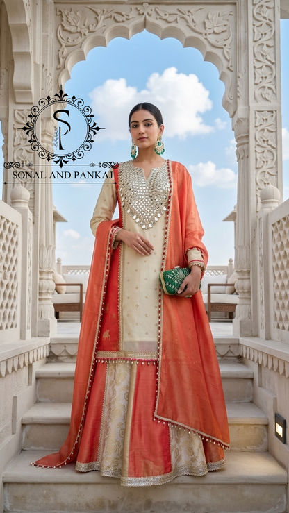 Reflections of Banaras Indowestern Lehenga - LH01828