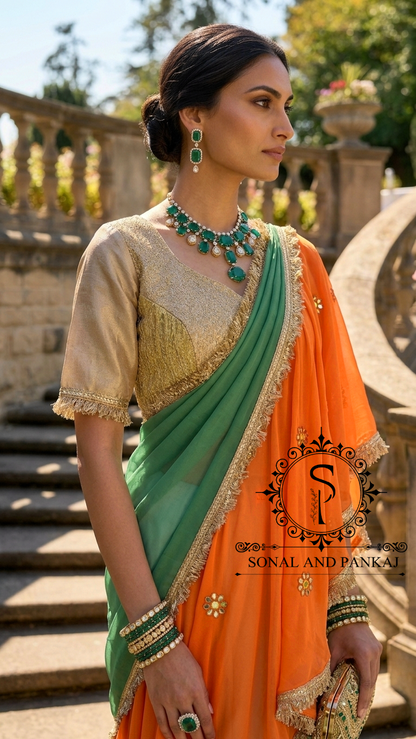 The Phuljhadi Ruffle Drape - SA01846