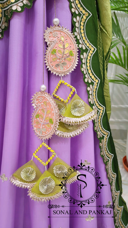 Bandhani Breeze - Gotta Patti Hand Embroidered Pure Bandhani Duppatta With Blouse & Lehenga - LH01582