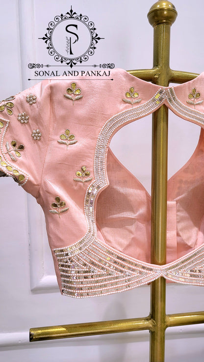 Bandhani Breeze - Gotta Patti Hand Embroidered Pure Bandhani Duppatta With Blouse & Lehenga - LH01582
