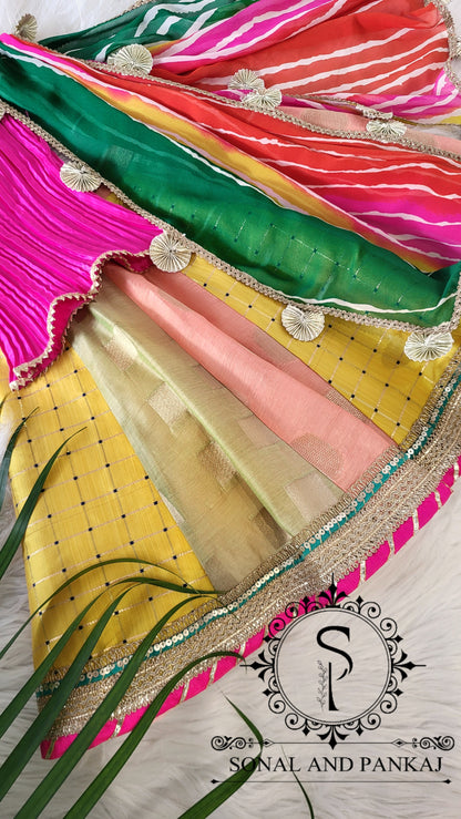 Cutie Pie - Kalidaar Lehenga Leheriya Duppatta & Pleated Blouse - KD01586