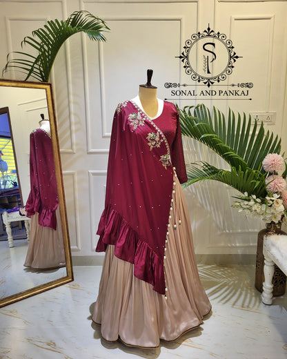 Burgundy Cape Affair - LH01596