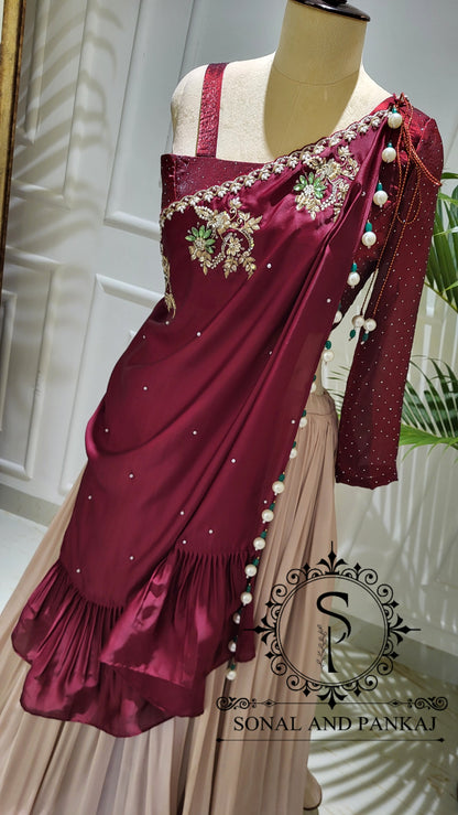 Burgundy Cape Affair - LH01596