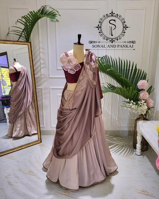 Dusty Rose Drape - LH01602