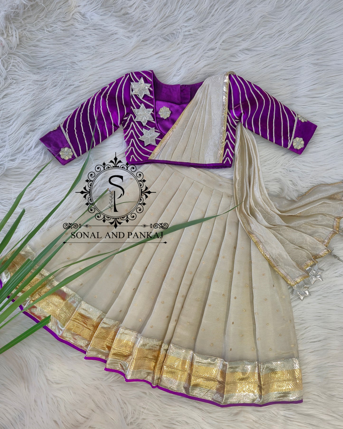 Purple Bloom Kids Lehenga Choli - KD01612