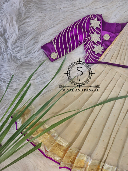 Purple Bloom Kids Lehenga Choli - KD01612