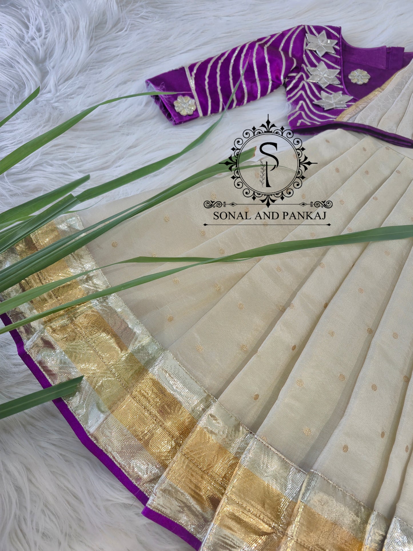 Purple Bloom Kids Lehenga Choli - KD01612