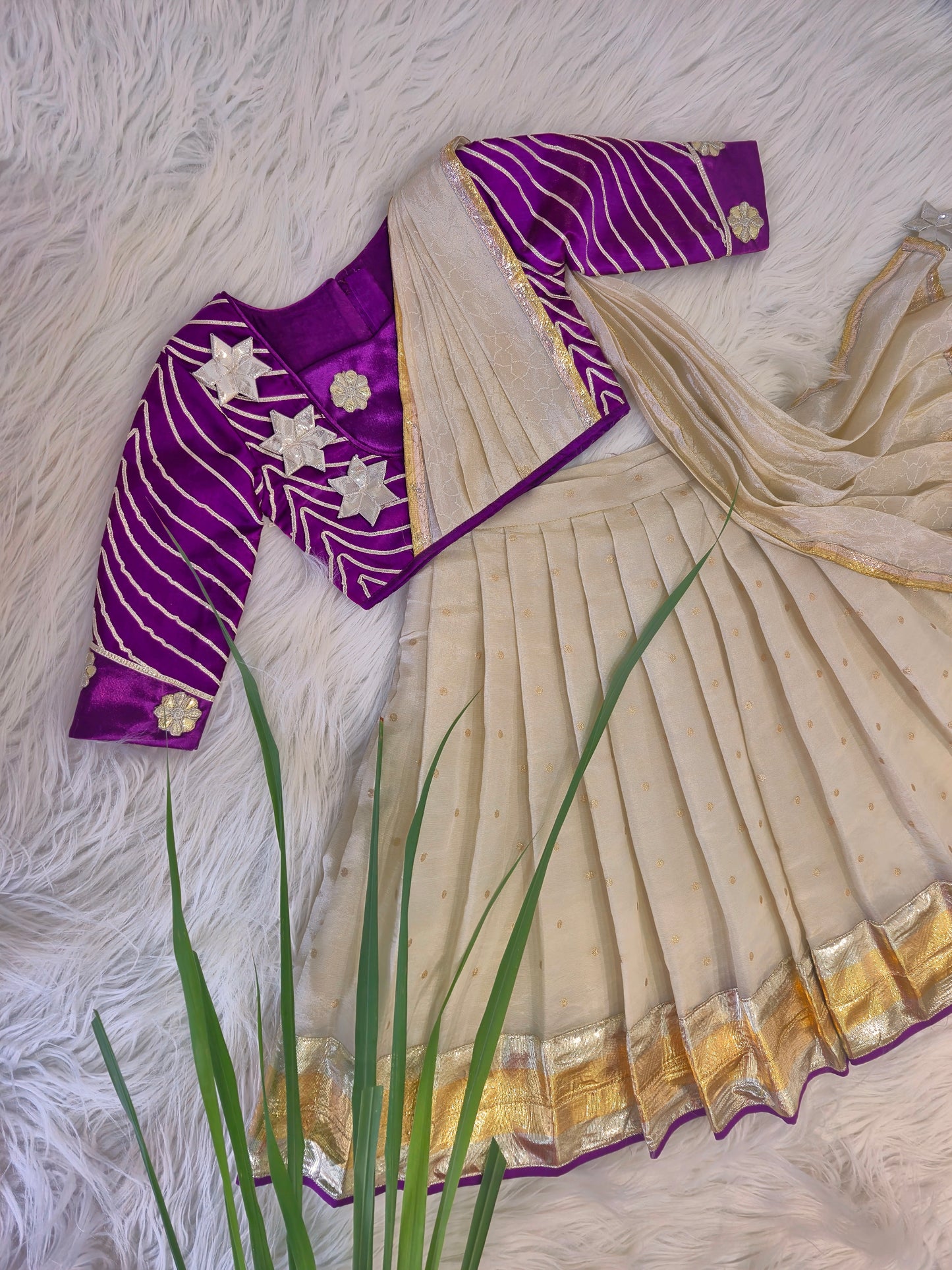 Purple Bloom Kids Lehenga Choli - KD01612