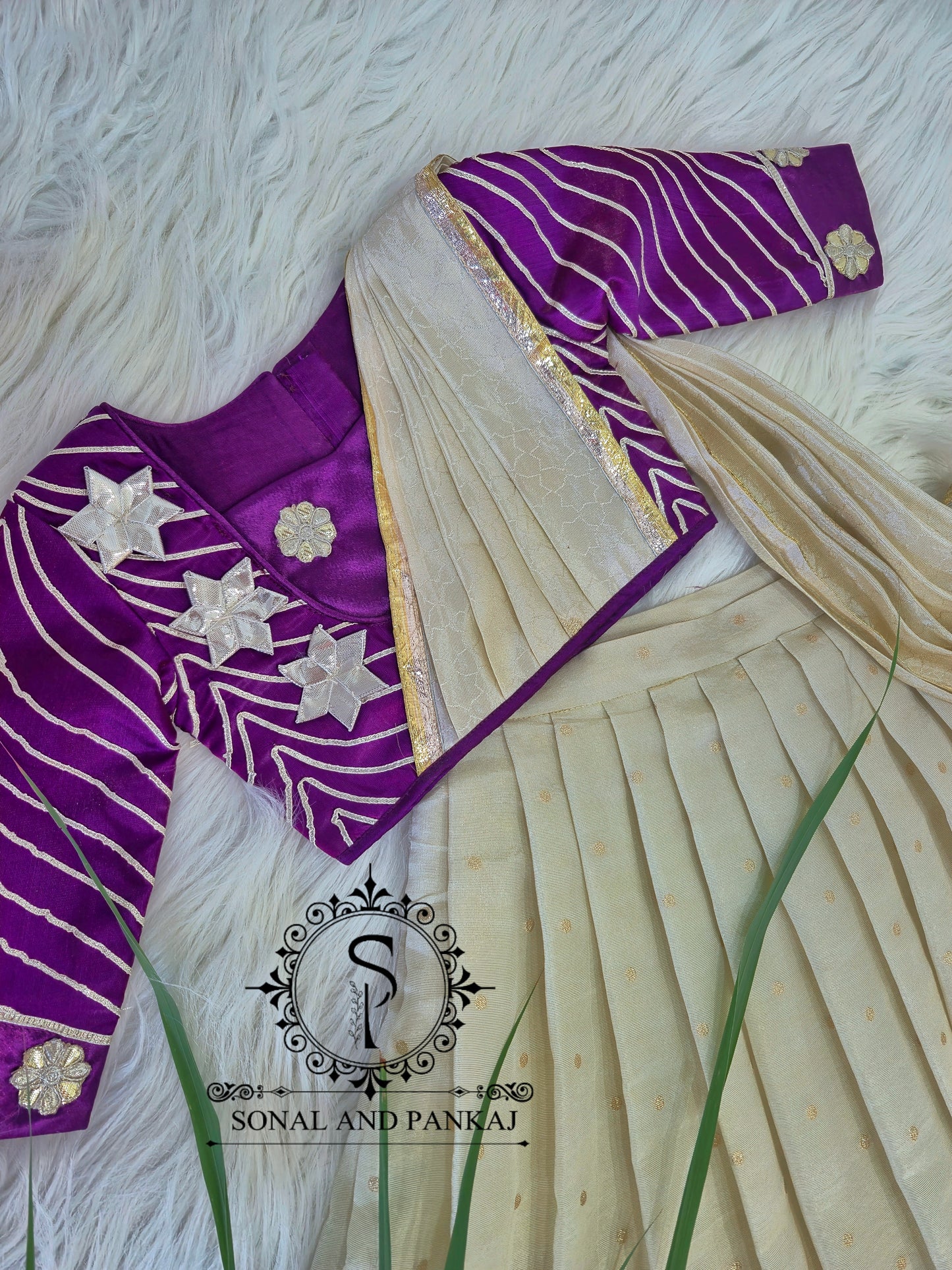 Purple Bloom Kids Lehenga Choli - KD01612