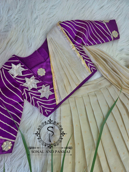 Purple Bloom Kids Lehenga Choli - KD01612