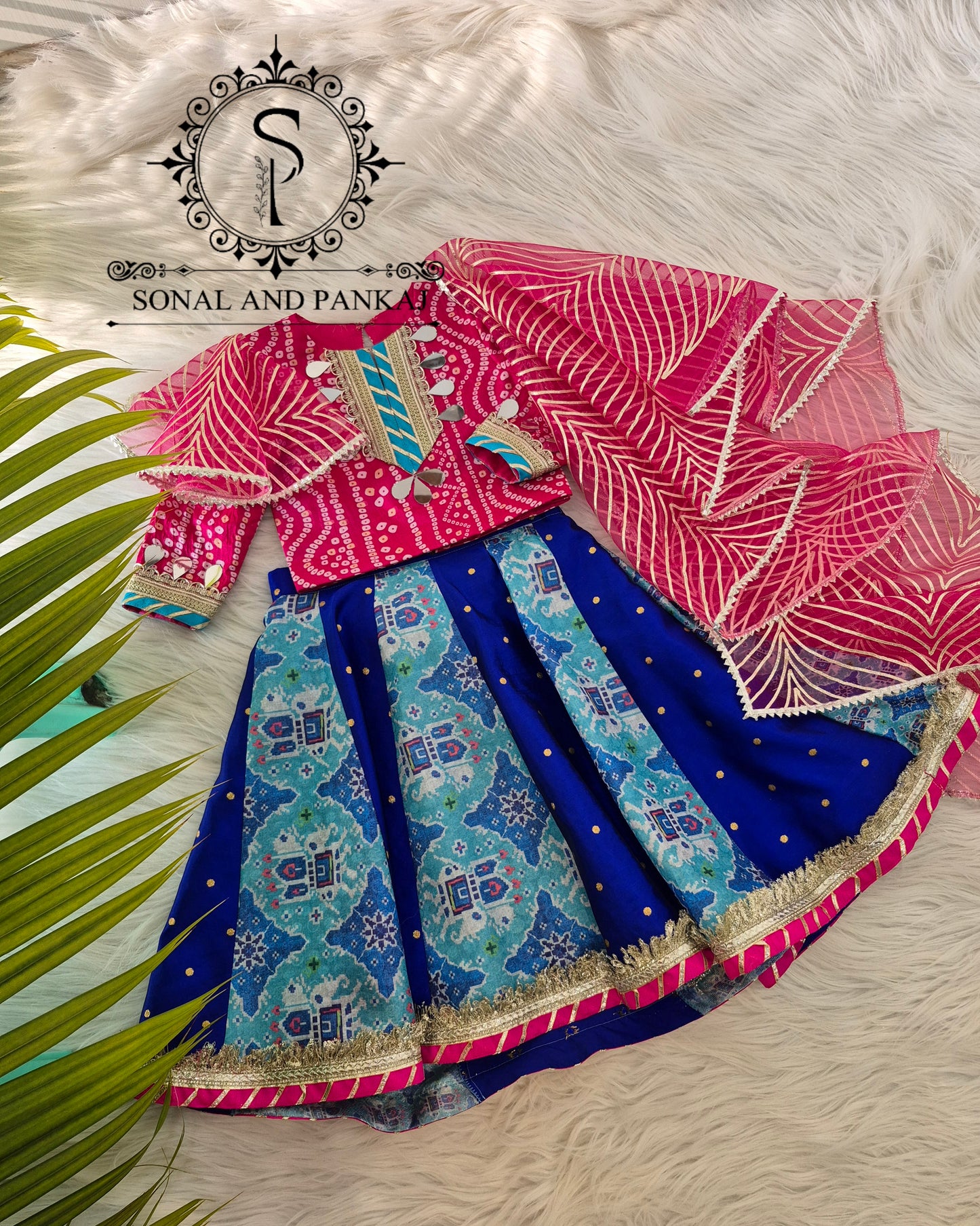 Kutch Ki Kudi - Bandhani Blouse & Patola Kalidaar Lehenga With Ruffled Duppatta  - KD01620