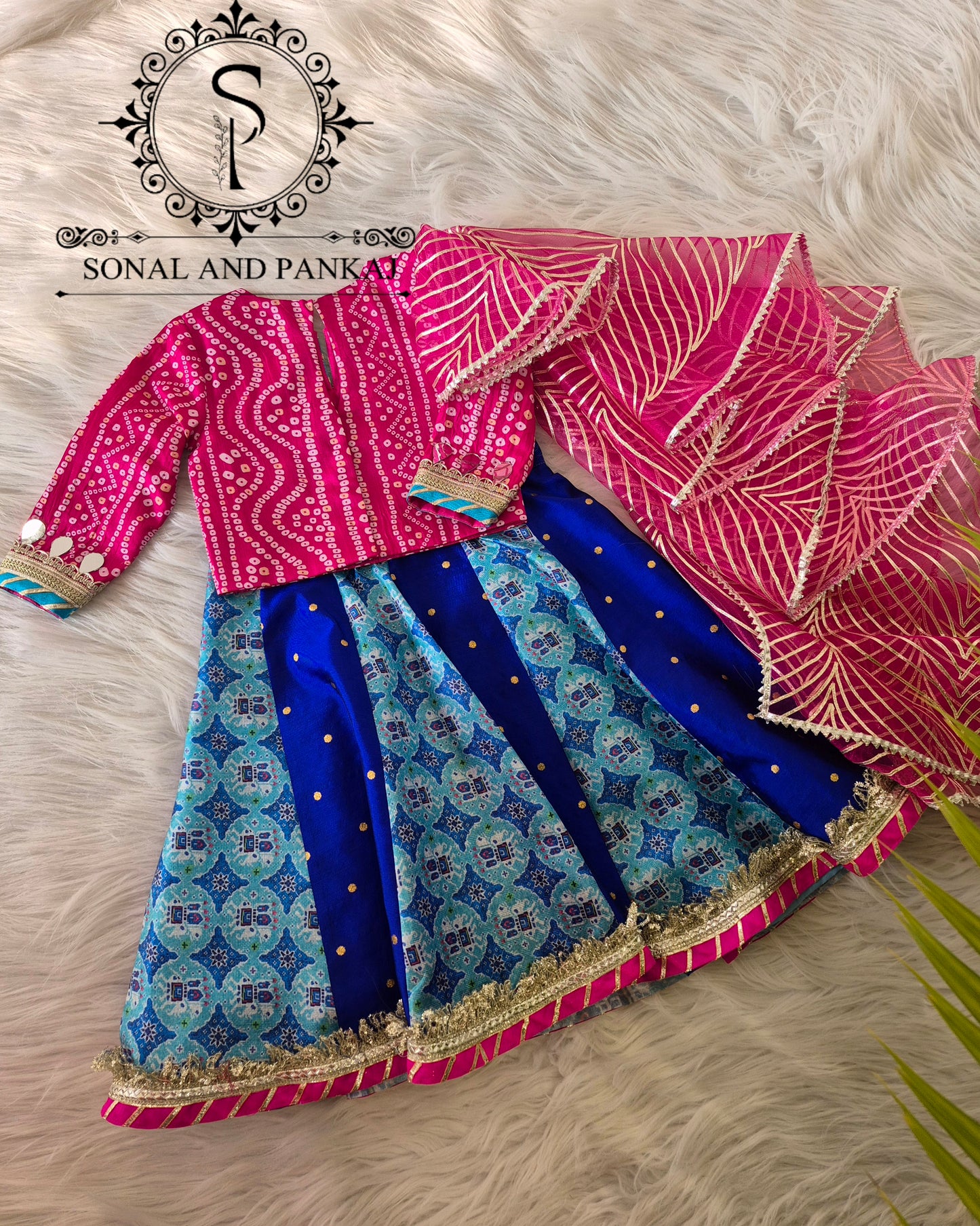 Kutch Ki Kudi - Bandhani Blouse & Patola Kalidaar Lehenga With Ruffled Duppatta  - KD01620