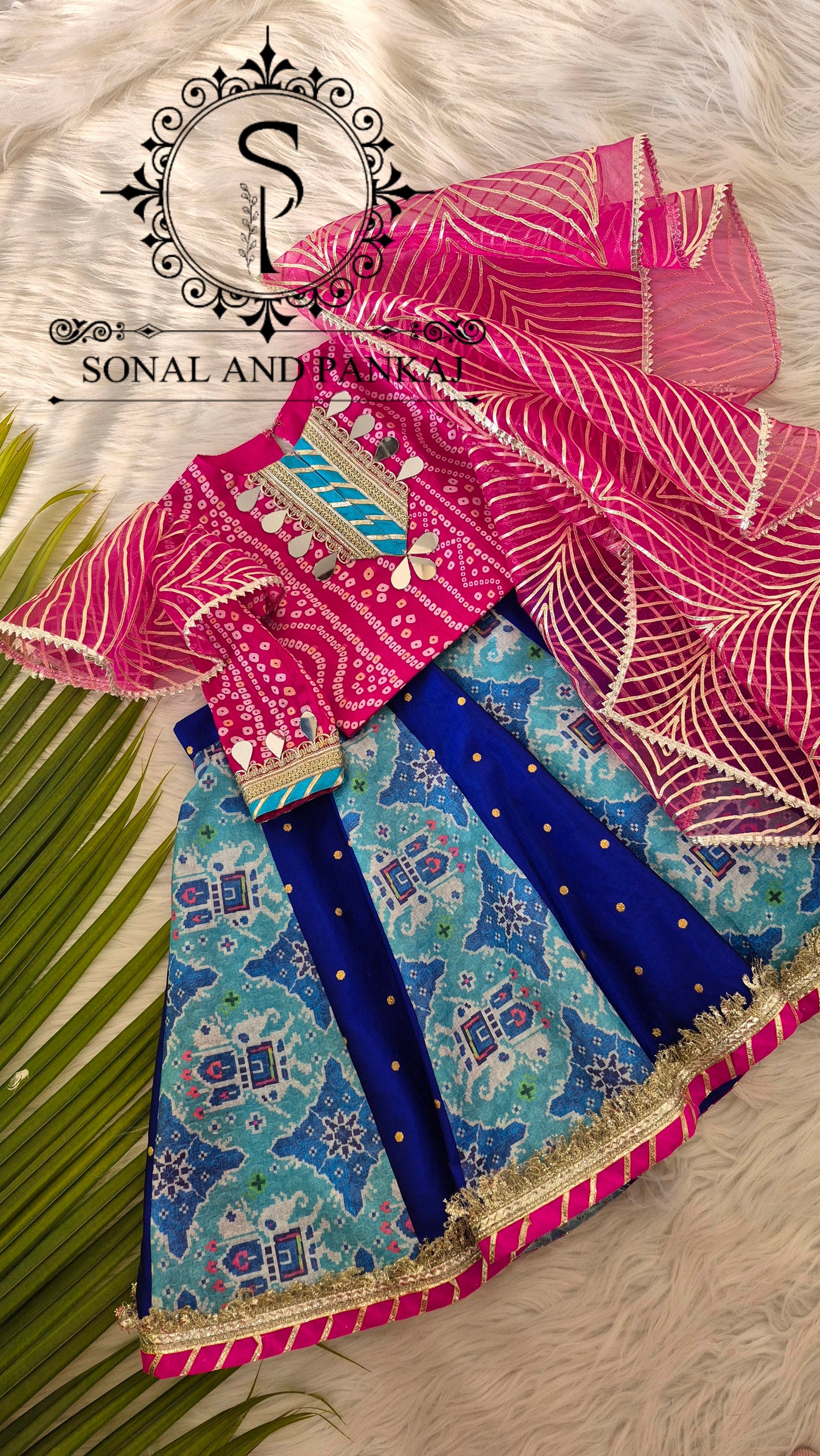 Kutch Ki Kudi - Bandhani Blouse & Patola Kalidaar Lehenga With Ruffled Duppatta  - KD01620