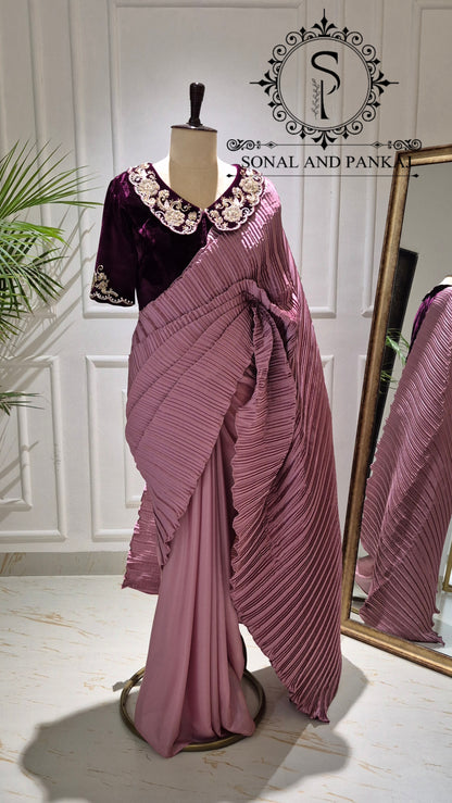 Retro Romance Saree & Blouse Set - SA01805