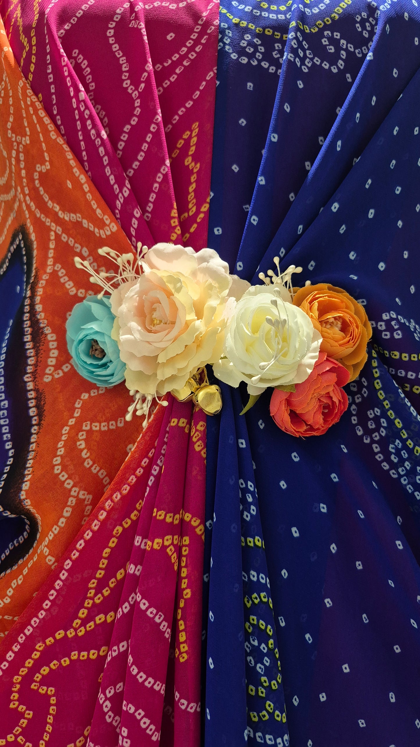 Caftan bleu à imprimé floral - RW01098
