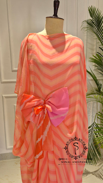 Caftan bleu à imprimé floral - RW01098