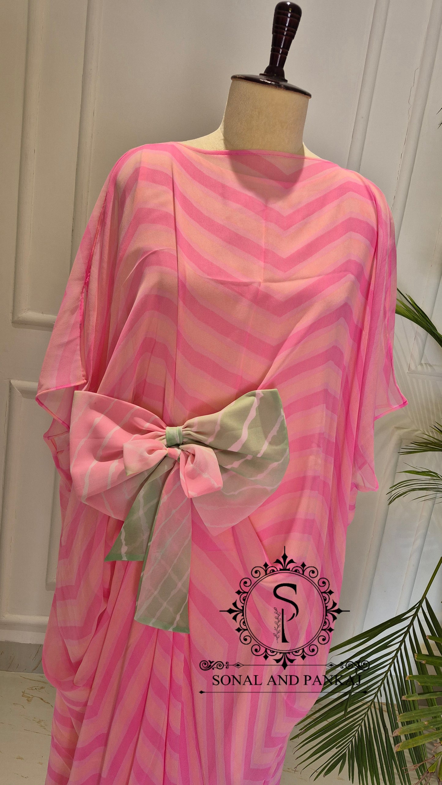 Caftan bleu à imprimé floral - RW01098