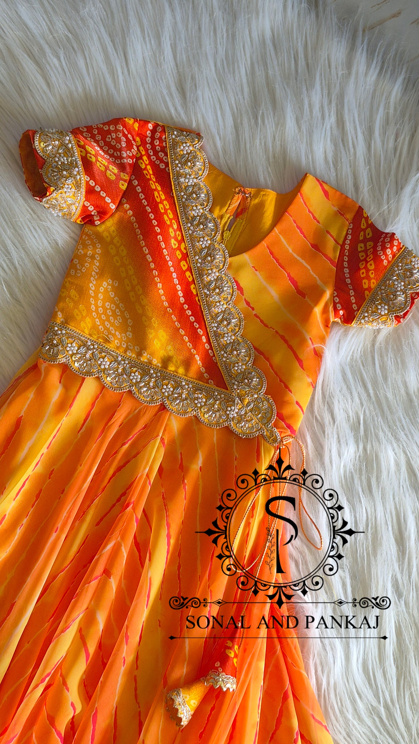 Caftan bleu à imprimé floral - RW01098