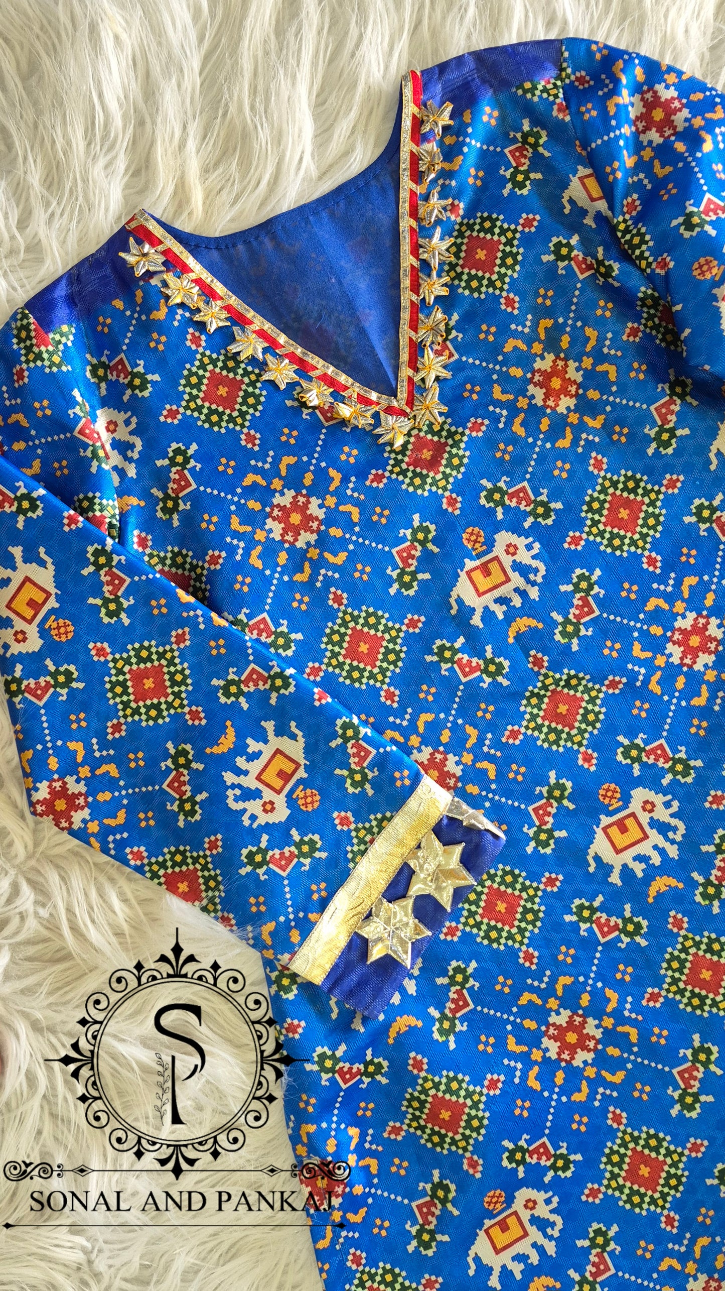Patola Kudi - Kurti & Pants On Sale - SU01763(Blue)