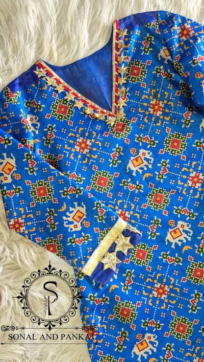 Patola Kudi - Kurti & Pants On Sale - SU01763(Blue)