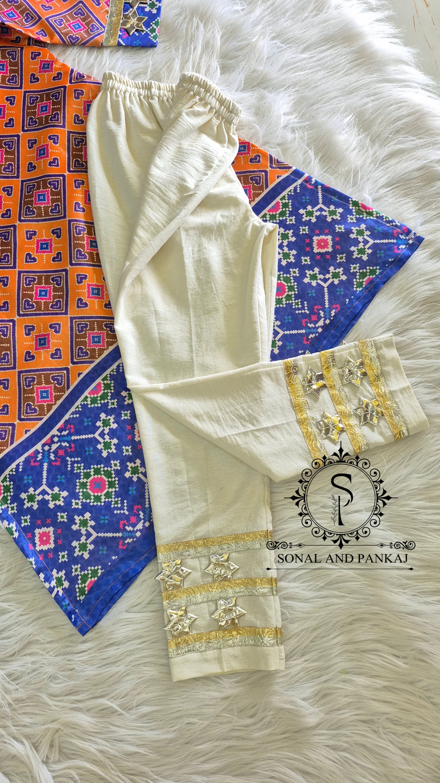 Patola Kudi - Kurti & Pants On Sale - SU01766(Orange)