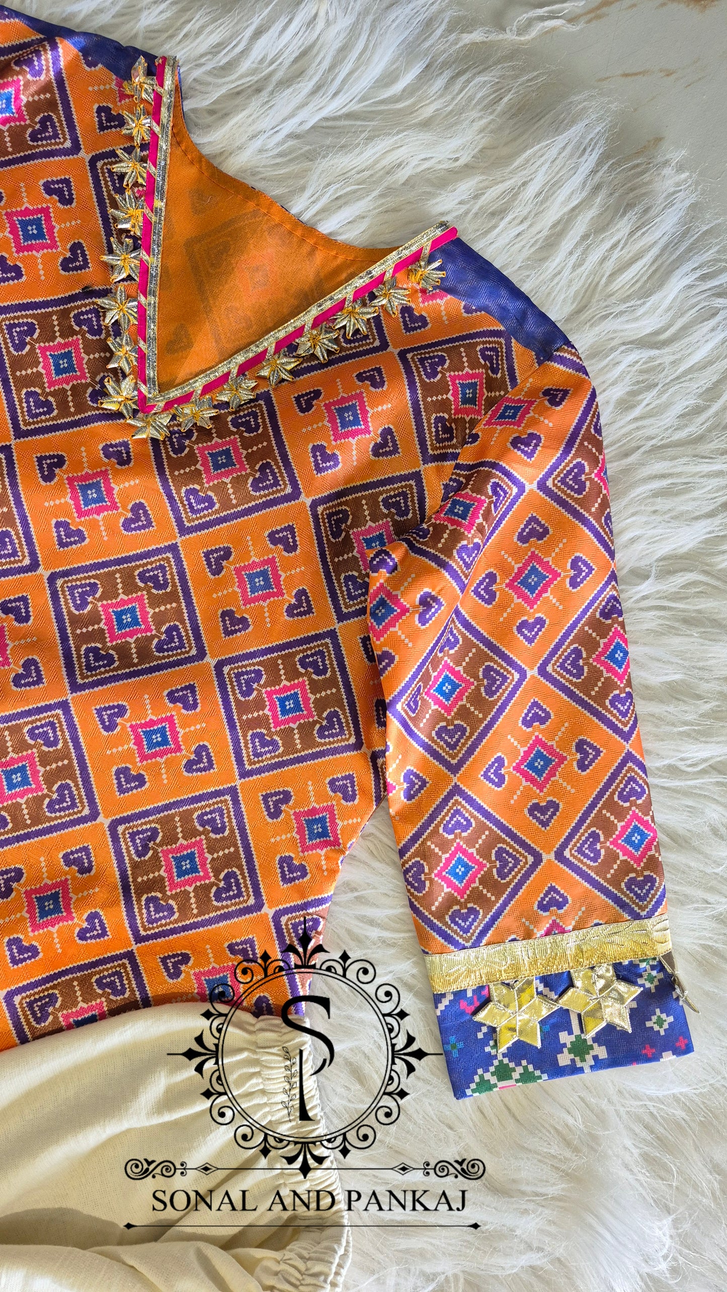 Patola Kudi - Kurti & Pants On Sale - SU01766(Orange)