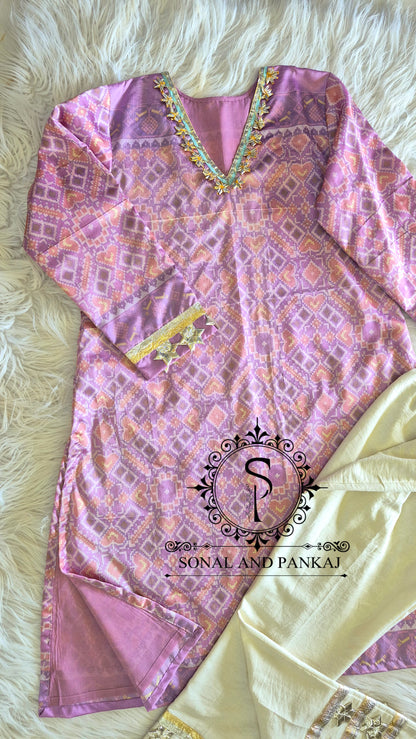 Patola Kudi - Kurti & Pants On Sale - SU01765(Lavender)