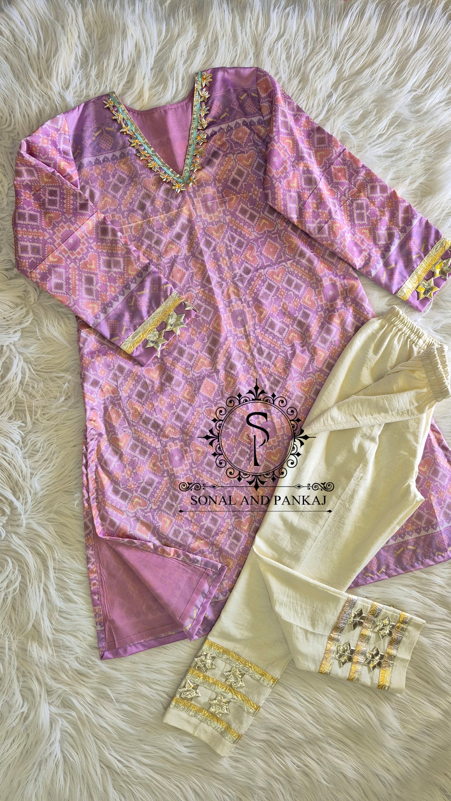 Patola Kudi - Kurti & Pants On Sale - SU01765(Lavender)